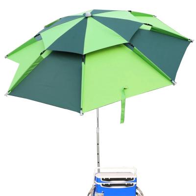 China 2m Beach Fishing Folding Umbrella Outdoor Rainproof Sunscreen Sunshade Anti-UV Aluminum Alloy for sale