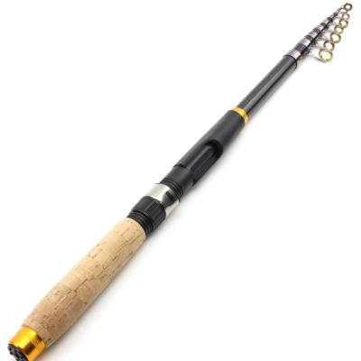 China Portable Multifunctional Carbon Rod Carp Fishing Rod Portable Travel Pocket Trout Rod Spinning Wooden Handle for sale