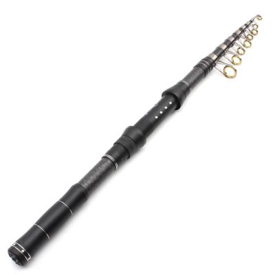 China 1.8m-3.0m Portable Carbon Fishing Rod Carbon Fast Telescopic Travel Sea Boat Rock Fishing Ceramic Rod Metal Fittings Pole Ring Pole for sale