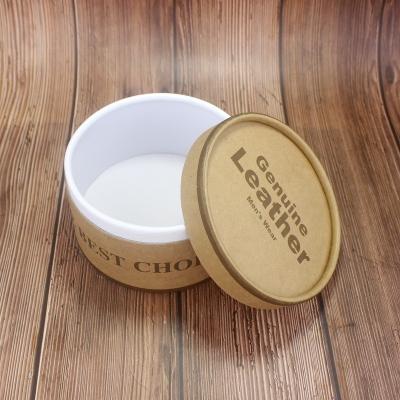 China New Recyclable Fine Cardboard Kraft Paper Belt Gift Round Cylinder Packing Box for sale