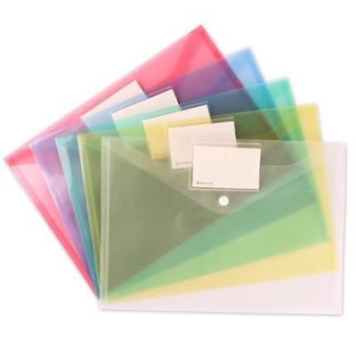 China Popular Durable 2022 PP A4 Plastic Waterproof Document Envelope Holder Folder With Snap Buckle Durable for sale