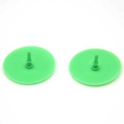 China Round Shape Silicone Rubber Exhaust Valve Diaphragm Dia 24mm Shore A 50 Green Medical Valve for sale