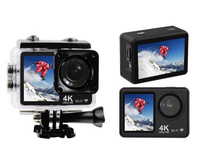 China Dual Screen WiFi 59x41x25mm Action Camera Sport 4k Waterproof Action and Sports Camera for sale