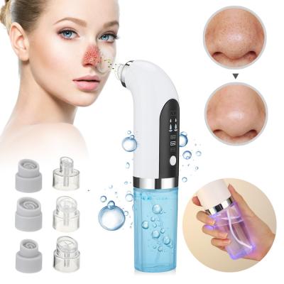 China USB Rechargeable Acne Treatment Acne Sucker Facial Bubble Pore Remover With 4 Heads Blackhead Vacuum Remover for sale