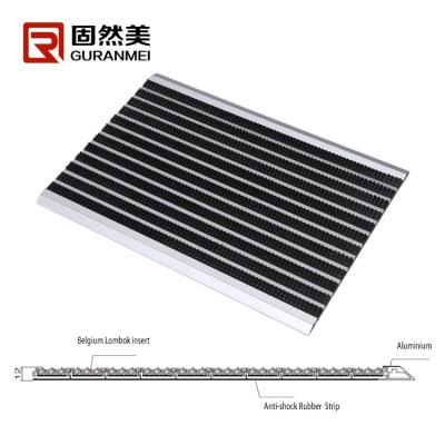 China Aluminum Anti-bacteria Entrance Brush Mat With Nylon Brush For Entrance for sale