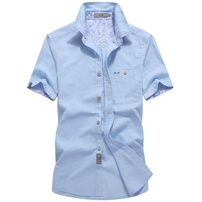 China 2021 Wholesale Breathable Dress Shirts Breathable Bottom Up Shirt Mens Cotton Short Sleeve Work Canvas Shirts For Men for sale