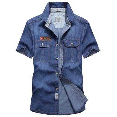 China Wholesale High Quality Breathable Summer Breathable Bottom Up Casual Shirts Mens Denim Short Sleeve Shirts For Men for sale