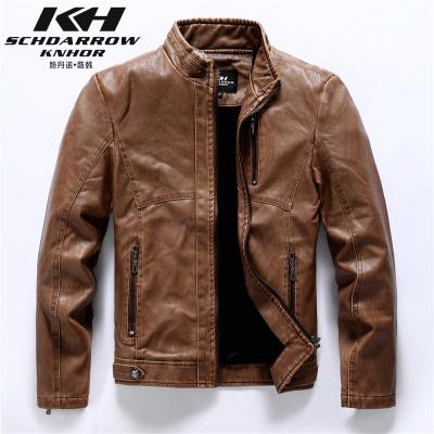 China 2021 Autumn Winter Fashion Logo Clothing Jacket Men's Shearling Leather Jacket Custom Made Wholesale Faux Raincoat for sale