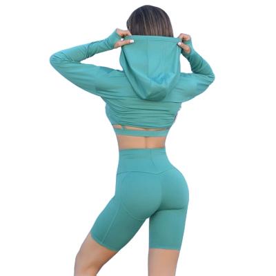 China Breathable Breathable Women Gym Yoga Set 3 Piece Link Dye Sleeve Wear Clothing Women Active Fitness Ladies Long Plus Size OEM Gym Wear for sale