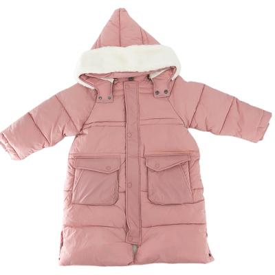 China OEM Polyester Windproof Shell Quilted Jacket Winter Embroidered Hoodies Kids Streetwear White Anorak Girl Clothing Waterproof Windproof Jacket for sale