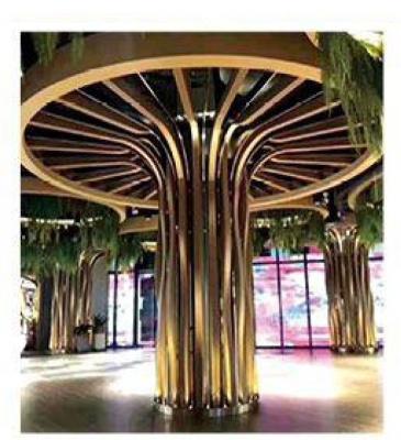 China customized stainless steel sculptures statue for lobby decoration customized for sale