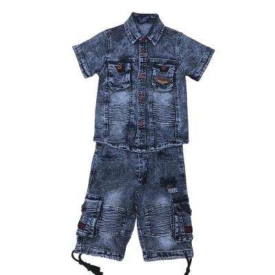 China Smart Casual Fashion Boys Clothing Custom Denim 2 Piece Little Boy Clothing Sets Gentleman Jack Clothing for sale