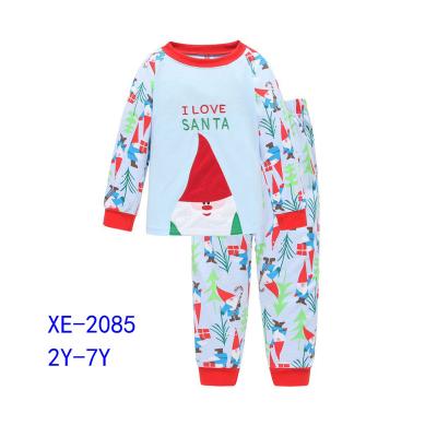 China Christmas Long Sleeve Sleepwear Girls Pajamas Cotton Pajamas Kids Breathable Sleepwear Christmas Pajamas For Kids for sale