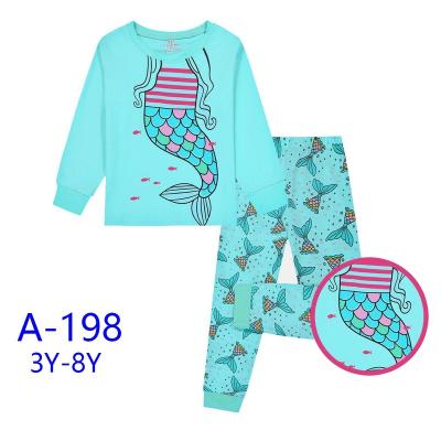 China Wholesale Breathable Autumn Girls Pajamas Casual Girls Cotton Pajamas Toddler Girls Clothing 3-8 Years Old for sale