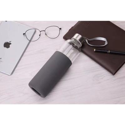 China New Product High Borosilicate Custom Glass Water Bottle Viable Good Price Clear Unbreakable Gift Durable for sale