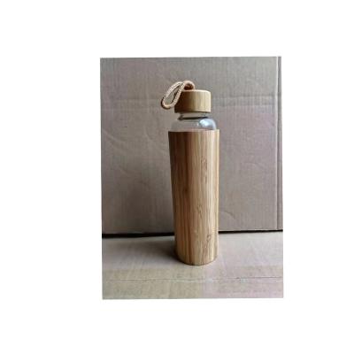 China New Style Borosilicate Glass Bottle Environmental Friendly Sustainable Bottom Price High Sustainable Bamboo Lid for sale