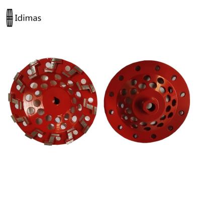 China 178MM S Shape Segments Diamond Grinding Cup Wheel For Concrete Grinding Grinder for sale