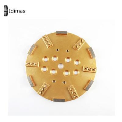 China 250mm Concrete PCD Blastrac Diamond Grinding Disc Plate for Concrete or PCD Terrazzo Grinding Tools for sale