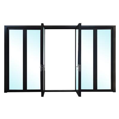 China Heat Insulation Interior Patio Doors Soundproof Glass Balcony Double Deaf Aluminum Folding Doors Aluminum Folding Door For Office Building for sale