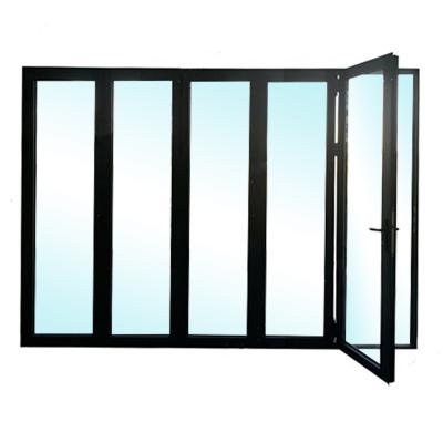 China Thermal Insulation BI-FOLD GLASS WALL and GLASS DOOR SYSTEMS FOR HOME NOISE DUST AND WEATHER RESISTANT ALUMINUM GLASS DOOR for sale