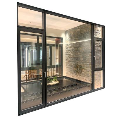 China Swing European Style Aluminum Tilt And Turn Window With Stainless Steel Mosquito Screen Bedroom Balcony Aluminum Alloy Casement Window for sale