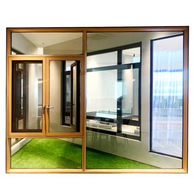 China New Design Aluminum Grille Fiberglass Window Swing-Swing Profile Hurricane Impact Frameless Aluminum Window for sale