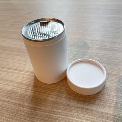 China Recyclable Custom Round Powder Paper Tube Box Airtight Packaging With Lid for sale