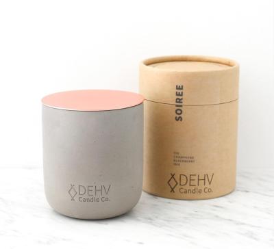 China Biodegradable Custom Luxury Paper Tube Boxes Packaging For Candle Jar for sale