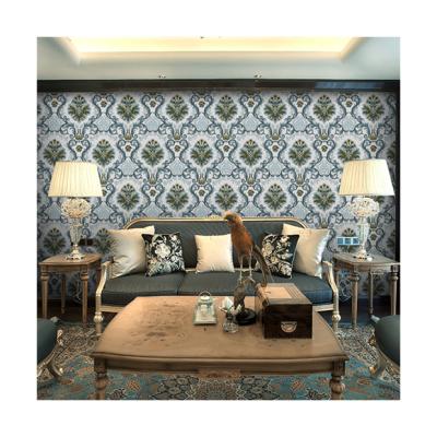 China Damask Design Traditional PVC Wallpaper 1.06m Waterproof Wallpaper / Home Wall Covering Decor Wallpapers for sale