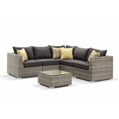 China Modern High Quality Villa Garden Courtyard Wicker Chair Sofa Combination Outdoor Furniture for sale