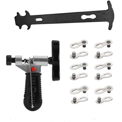 China MTB Steel Bicycle Chain Breaker Recycling Kit Repair and Chain Checker Include 6 Pairs Bike Missing Links for sale