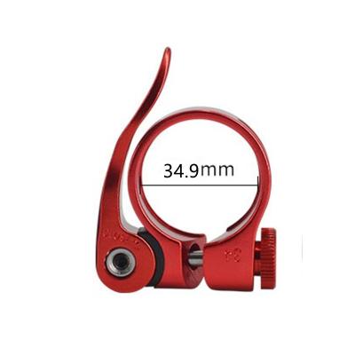 China Aluminum Alloy Bike Seat Clamp Seat Post Lock Road Bike Seatpost Clamp 34.9mm for sale