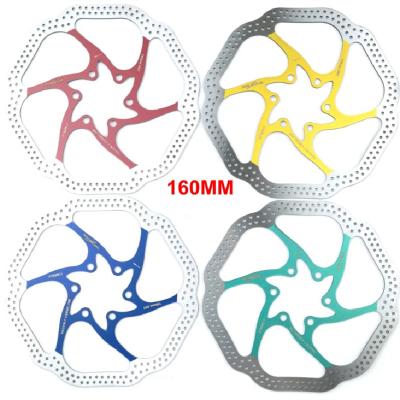 China Stainless Steel 160mm Bike HS1 Disc Brake Rotor With 6 Bolts Fit For Road Bike, Mountain Bike MTB BMX for sale