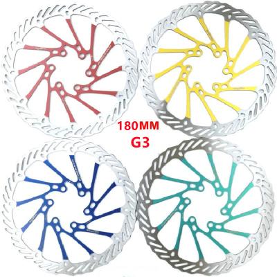 China Stainless Steel 180mm G3 Bike Disc Brake Rotor With 6 Bolts Fit For Road Bike, Mountain Bike MTB BMX for sale