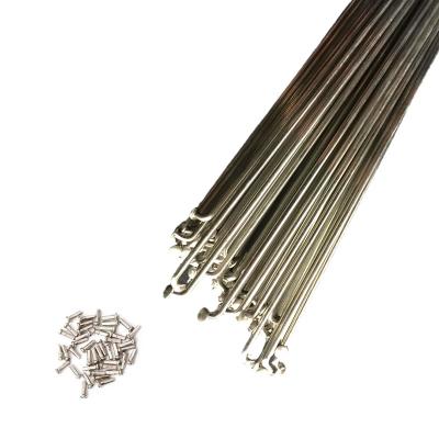 China Stainless Steel Bicycle 13G Stainless Steel Spokes 75mm-305mm W/Nipples Fit For MTB/Road Bikes Spokes for sale