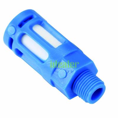 China Garment Shops High Quality Plastic Pneumatic Mufflers BSPT BSPP Silencers Blue Plastic Mufflers for sale