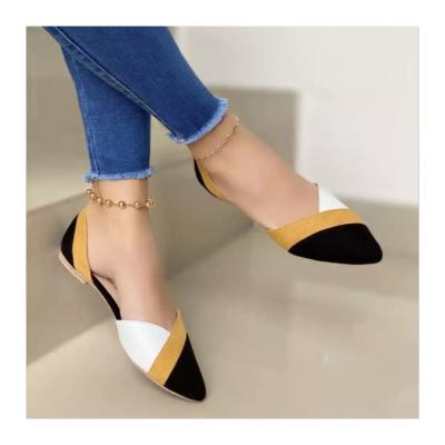 China Large Size Flat Mouth Triple Shallow Side Empty Head Leisure Flats Flats Women Color Single Shoes Lazy Shoes for sale