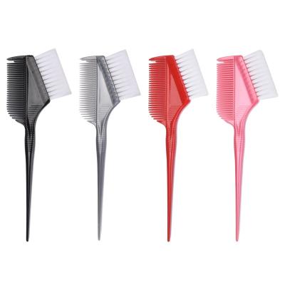 China Wholesale Hairdressing Tools Nondisposable Hair Salon Color Plastic Hair Dye Comb Headed Tail Color Hair Brush for sale