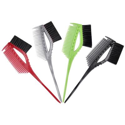 China Nondisposable Hair Dye Comb Hair Salon Baking Brush Round Border Handle Plastic Double Sided Hair Dye Brush Hair Perm Tools Wholesale for sale