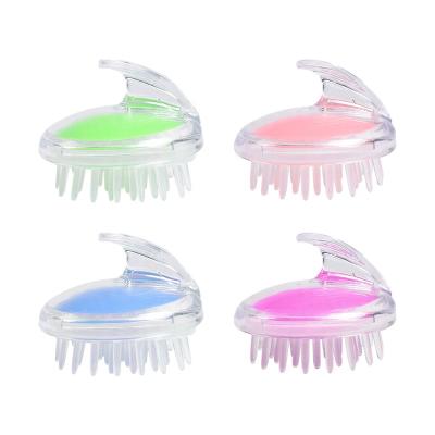 China Long handle shampoo brush with handle can be customized with color can be hung to store soft teeth scrape massage and cleaning brush for sale