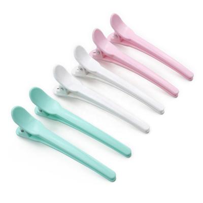 China Clip Hair Toni Cover Styling Hair Setting Strong Area Plastic Hair Clip Professional Salon Duckbill Clip for sale