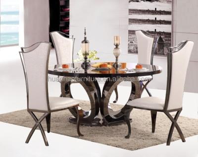 China Buy online china dining room DH-1443 DINING TABLE furniture set 8 seater dining table stainless steel marble table for sale