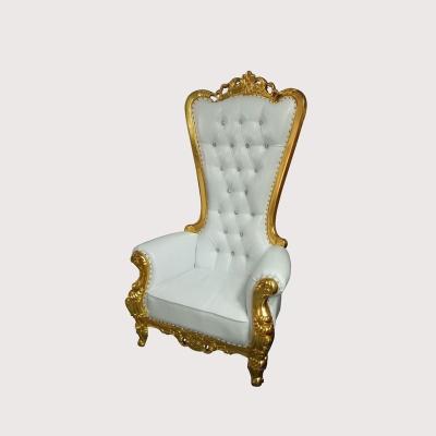 China High grade hotel furniture royal wedding queen gold king throne solid wood antique wedding chair for sale for sale