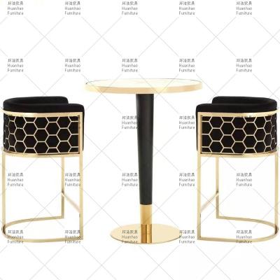 China Modern Wholesale Modern Stainless Steel Popular Cheap Popular Frame Gold Bar Furniture Fabric Leather Bar Stools for sale