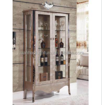 China Modern antique porcelain corner wine glass cabinet display showcase import furniture for sale