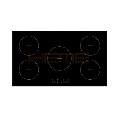 China Household Home Kitchen Appliances Fashion Design Glass Panel Element 5 Cooking Zones Electric Induction Hob With CE/CB for sale