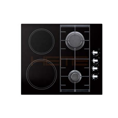 China Household New Products Indoor Cooking Surface Unit Side Control 2 Gas 2 Electric Ceramic Plates Combined Hob for sale