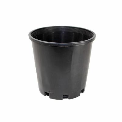 China Durable Hard Plastic 1 Gallon PP Pot Black Plant Pot for sale