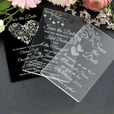 China Modern Cheap Acrylic Wedding Invitation Card for sale