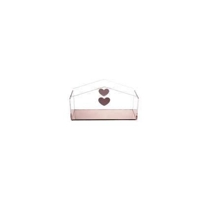 China Modern Custom Acrylic Mailbox with Rose Gold Mirror for sale